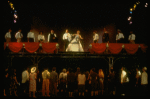 Bob Gunton and Patti LuPone as Juan and Eva Peron (C) singing "Don't Cry For Me, Argentina" in a scene from the Broadway production of the musical "Evita." (New York)