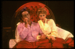 Bob Gunton and Patti LuPone as Juan and Eva Peron in bed in a scene from the Broadway production of the musical "Evita." (New York)