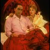 Bob Gunton and Patti LuPone as Juan and Eva Peron in bed in a scene from the Broadway production of the musical "Evita." (New York)