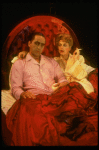 Bob Gunton and Patti LuPone as Juan and Eva Peron in bed in a scene from the Broadway production of the musical "Evita." (New York)