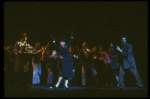 Mandy Patinkin as Che Guevera (R) and Patti LuPone as Eva Peron (L) in a scene from the Broadway production of the musical "Evita." (New York)