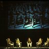 Generals singing "The Art Of The Possible" in a scene from the Broadway production of the musical "Evita." (New York)