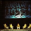 Generals singing "The Art Of The Possible" in a scene from the Broadway production of the musical "Evita." (New York)