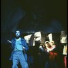 Bob Gunton as Juan Peron (R) Mandy Patinkin as Che Guevera (L) in a scene from the Broadway musical "Evita." (New York)