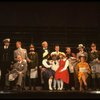 Bob Gunton as Juan Peron (C) Mandy Patinkin as Che Guevera (R) in a scene from the Broadway musical "Evita." (New York)