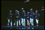 Dancing generals in a scene from the Broadway musical "Evita." (New York)