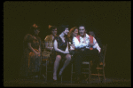 Mark Syers as Augustin Magaldi (R) and Patti LuPone as Eva Peron (L) in a scene from the Broadway musical "Evita." (New York)