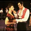 Mark Syers as Augustin Magaldi (C), Patti LuPone as Eva Peron (L) and Mandy Patinkin as Che Guevera (R) in a scene from the Broadway musical "Evita." (New York)