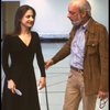 Director Harold Prince rehearsing w. Patti LuPone for the Broadway production of the musical "Evita." (New York)