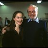 Director Harold Prince rehearsing w. Patti LuPone for the Broadway production of the musical "Evita." (New York)