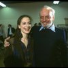 Director Harold Prince rehearsing w. Patti LuPone for the Broadway production of the musical "Evita." (New York)