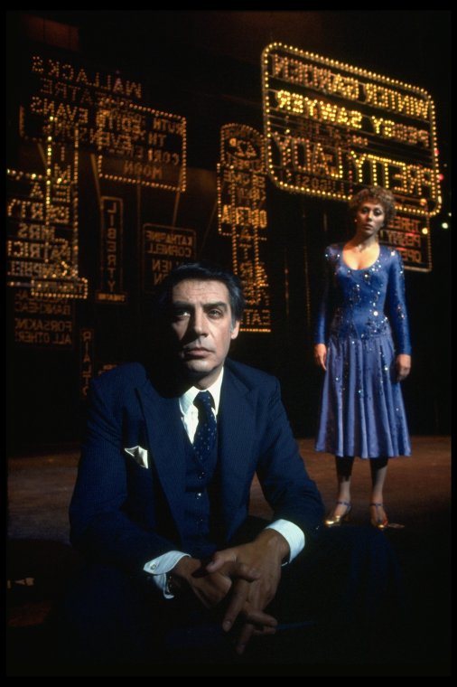 Jerry Orbach and Wanda Richert in a scene from the Broadway production ...