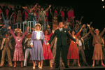 C) Jerry Orbach and Wanda Richert in a scene from the Broadway production of the musical "42nd Street." (New York)