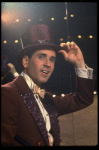 Lee Roy Reams wearing a top hat in a scene from the Broadway production of the musical "42nd Street." (New York)