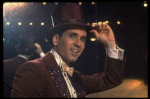 Lee Roy Reams wearing a top hat in a scene from the Broadway production of the musical "42nd Street." (New York)