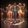 Lee Roy Reams (C) performing "We're In The Money" in a scene from the Broadway production of the musical "42nd Street." (New York)