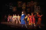 Wanda Richert (C) in a scene from the Broadway production of the musical "42nd Street." (New York)