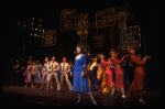 Wanda Richert (C) in a scene from the Broadway production of the musical "42nd Street." (New York)