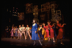 Wanda Richert (C) in a scene from the Broadway production of the musical "42nd Street." (New York)