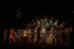 Wanda Richert (C) in a scene from the Broadway production of the musical "42nd Street." (New York)
