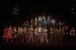 Wanda Richert (C) in a scene from the Broadway production of the musical "42nd Street." (New York)