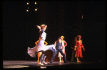 Wanda Richert (R) in a scene from the Broadway production of the musical "42nd Street." (New York)