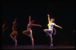 Wanda Richert (L) in a scene from the Broadway production of the musical "42nd Street." (New York)