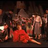 Tammy Grimes (C), Wanda Richert (4L), Jerry Orbach (2L) and Joseph Bova (2R) in a scene from the Broadway production of the musical "42nd Street." (New York)