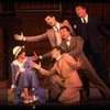 Jerry Orbach (L), Joseph Bova (2L), Lee Roy Reams (3L) and Wanda Richert (R) in a scene from the Broadway production of the musical "42nd Street." (New York)