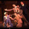 Jerry Orbach (L), Joseph Bova (2L), Lee Roy Reams (3L) and Wanda Richert (R) in a scene from the Broadway production of the musical "42nd Street." (New York)