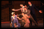 Jerry Orbach (L), Joseph Bova (2L), Lee Roy Reams (3L) and Wanda Richert (R) in a scene from the Broadway production of the musical "42nd Street." (New York)