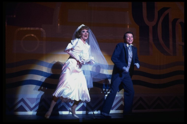 Karen Prunczik and Joseph Bova in a scene from the Broadway production ...