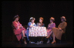 Carole Cook (3L) and Wanda Richert (2R) in a scene from the Broadway production of the musical "42nd Street." (New York)