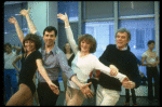 Wanda Richert, Lee Roy Reams, Karen Pruczik and Gower Champion during a rehearsal for the Broadway production of the musical "42nd Street." (New York)