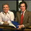 L-R) Bookwriters Michael Stewart and Mark Bramble during a rehearsal for the Broadway musical "42nd Street." (New York)