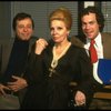 L-R) Actors Joseph Bova and Carole Cook w. bookwriter Mark Bramble during a rehearsal for the Broadway musical "42nd Street." (New York)