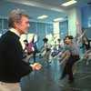 Director/choreographer Gower Champion watching dancers during a rehearsal for the Broadway musical "42nd Street." (New York)