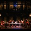 L-R) David Carroll, Michael Jeter and cast performing "We'll Take A Glass Together" in a scene from the Broadway production of the musical "Grand Hotel." (New York)