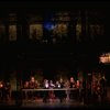 L-R) David Carroll, Michael Jeter and cast performing "We'll Take A Glass Together" in a scene from the Broadway production of the musical "Grand Hotel." (New York)