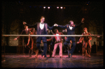 L-R) David Carroll, Michael Jeter and cast performing "We'll Take A Glass Together" in a scene from the Broadway production of the musical "Grand Hotel." (New York)