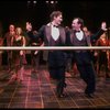 L-R) David Carroll, Michael Jeter and cast performing "We'll Take A Glass Together" in a scene from the Broadway production of the musical "Grand Hotel." (New York)