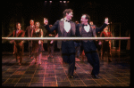 L-R) David Carroll, Michael Jeter and cast performing "We'll Take A Glass Together" in a scene from the Broadway production of the musical "Grand Hotel." (New York)