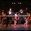 L-R) David Carroll, Michael Jeter and cast performing "We'll Take A Glass Together" in a scene from the Broadway production of the musical "Grand Hotel." (New York)