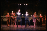 L-R) David Carroll, Michael Jeter and cast performing "We'll Take A Glass Together" in a scene from the Broadway production of the musical "Grand Hotel." (New York)