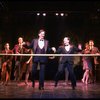L-R) David Carroll, Michael Jeter and cast performing "We'll Take A Glass Together" in a scene from the Broadway production of the musical "Grand Hotel." (New York)