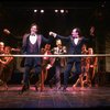 L-R) David Carroll, Michael Jeter and cast performing "We'll Take A Glass Together" in a scene from the Broadway production of the musical "Grand Hotel." (New York)