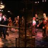 L-R) David Carroll, Michael Jeter and cast performing "We'll Take A Glass Together" in a scene from the Broadway production of the musical "Grand Hotel." (New York)
