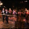 L-R) David Carroll, Michael Jeter and cast performing "We'll Take A Glass Together" in a scene from the Broadway production of the musical "Grand Hotel." (New York)