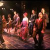 L-R) David Carroll, Michael Jeter and cast performing "We'll Take A Glass Together" in a scene from the Broadway production of the musical "Grand Hotel." (New York)