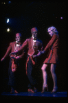 L-R) David Jackson, Danny Strayhorn and Jane Krakowski performing "I Want To Go To Hollywood" in a scene from the Broadway musical "Grand Hotel." (New York)